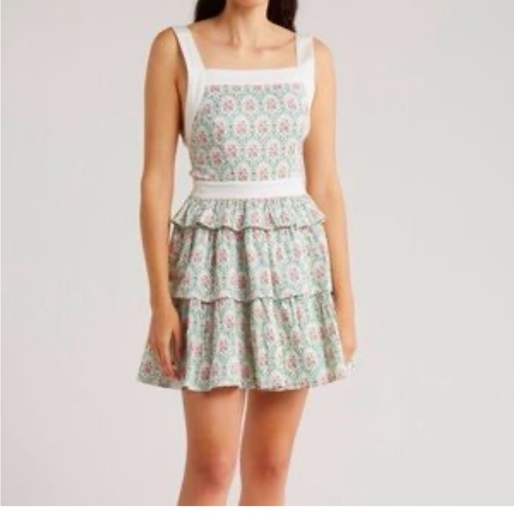 Rachel Parcell Cream and Pink Dress Floral